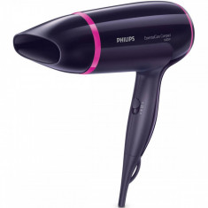 Uscator de Par Philips BHD002/00 Essential Care 1600W 3 viteze negru / roz foto