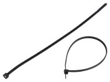Colier de str&acirc;ngere poliamidă neagră 200mm x 3,5mm 100 bucati, Goobay