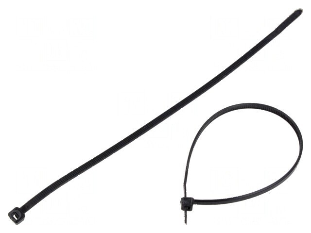 Colier de str&acirc;ngere poliamidă neagră 200mm x 3,5mm 100 bucati