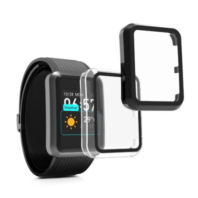 Set 2 huse pentru Huawei Watch D, Kwmobile, Negru/Transparent, Plastic, 57778.01 foto