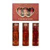 Set rujuri de buze lucioase, kevin &amp; coco, be mine 3 culori, lip-gloss, 11 x 7.3 x 2.7cm, roz-rosu, varianta b