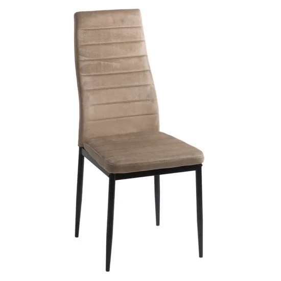 SCAUN DE BUCATARIE DIN CATIFEA SI CADRU NEGRU BUC 263V BEJ