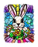 Cumpara ieftin Sticker decorativ, Iepure, Multicolor, 70 cm, 9243ST, Oem