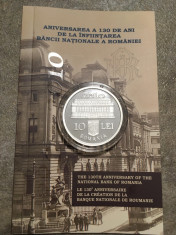 Moneda argint 130 de ani de la infiintarea Bancii Nationale a Romaniei foto