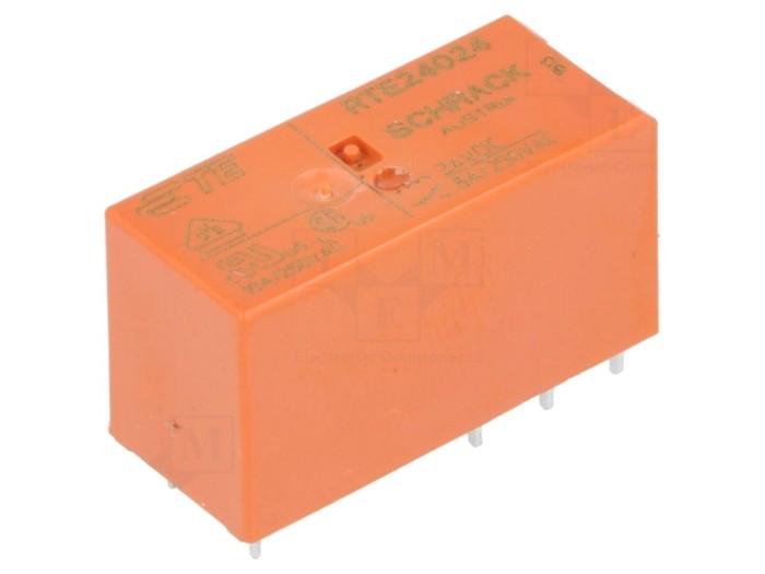 Releu electromagnetic DPDT 24VDC 8A PCB