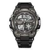 Ceas Barbati Lige 8971 Negru , Design Military, Functii Multiple, Cronograf, Rezistent la Apa 5ATM