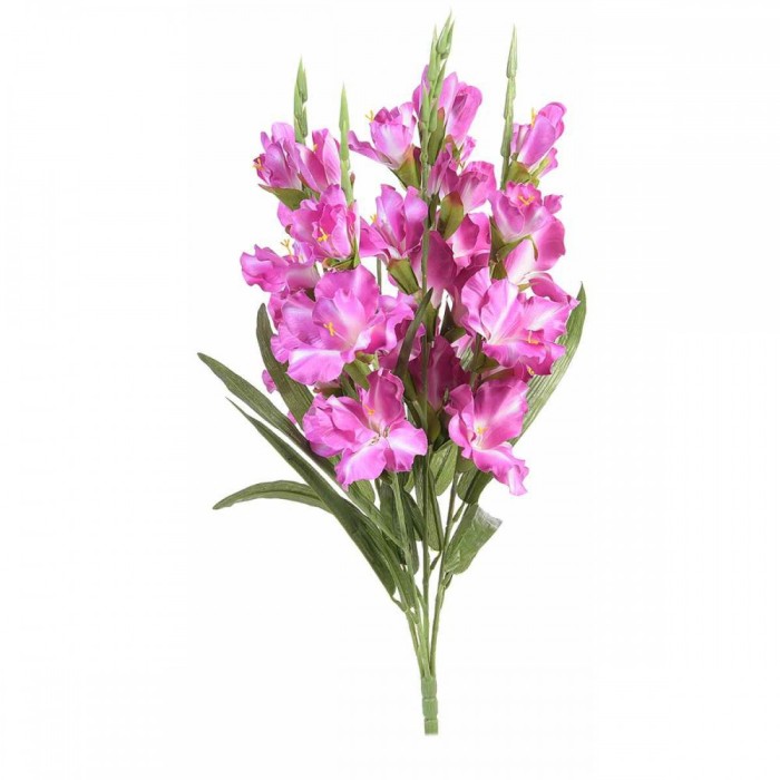 Buchet de flori artificiale gladiole roz intens 58 H Buchet de flori artificiale gladiole roz intens 58 H