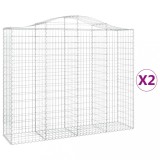 Cumpara ieftin Cosuri gabion arcuite 2 buc, 200x50x160/180 cm, fier galvanizat