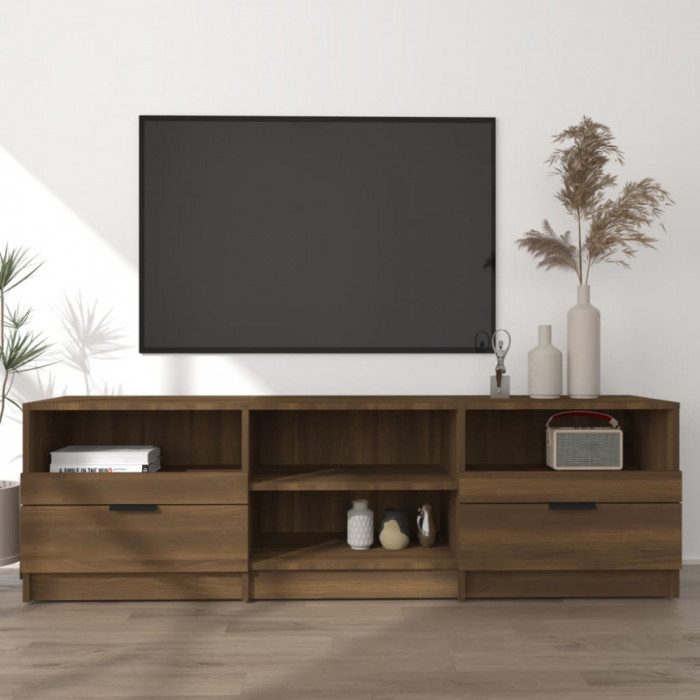 Comoda TV, stejar maro, 150x33,5x45 cm, lemn prelucrat GartenMobel Dekor