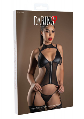 Set top cu jartiera si tanga Wetlook Daring Intimates foto