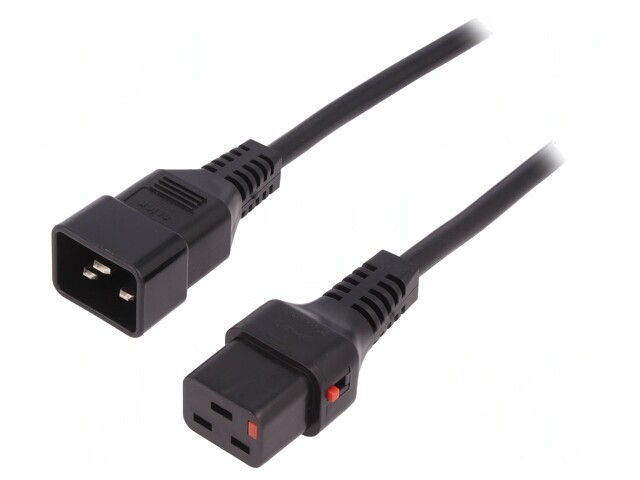 Cablu de Alimentare IEC C19-C20 cu Blocare 2m