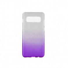 Husa Compatibila cu Samsung Galaxy S10 Plus - Iberry Shining Argintiu/Mov