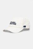New Balance șapcă de baseball din bumbac culoarea bej, cu imprimeu, LAH51014SST