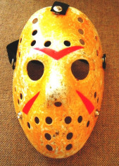 Masca Jason Voorhees plastic galbena foto