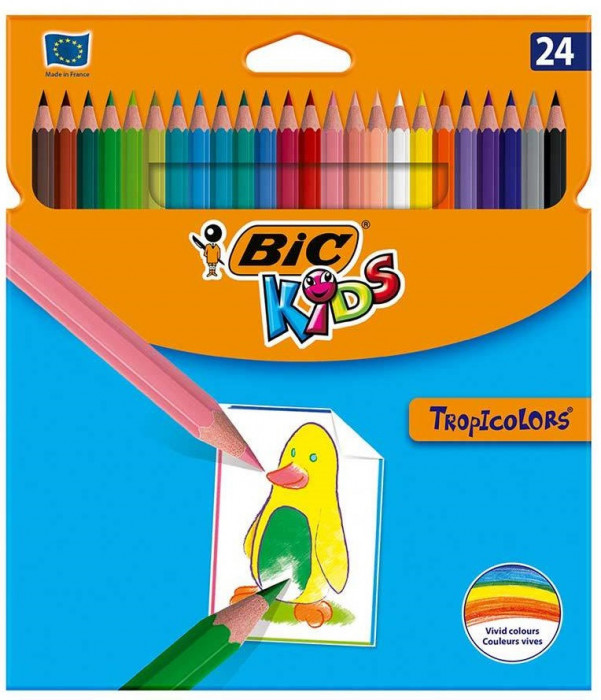 Bic Set Creioane Colorate Tropicolors 24 Bucati 196682