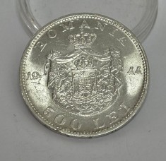 moneda din argint regele Mihai I - 500 lei 1944 pentru colectie/botez - comanda minima 2 monede