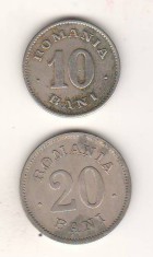 SV * Romania Lot 10 si 20 BANI 1950 * Regele Carol I