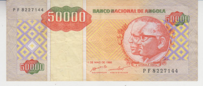 M1 - Bancnota foarte veche - Angola - 50000 kwanzas foto