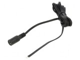 Cablu DC 5,5/2,1 2x0,5mm2 soclu drept negru și gri