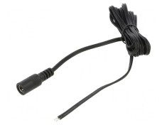 Cablu DC 5,5/2,1 2x0,5mm2 soclu drept negru ?i gri foto