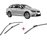 Cumpara ieftin Set 3 stergatoare SEAT LEON ST (5F8) 2012-2020, pentru parbriz si luneta, Valeo Silencio Xtrm