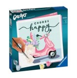 Cumpara ieftin Kit pictura pe numere Ravensburger - Scuter Choose Happy