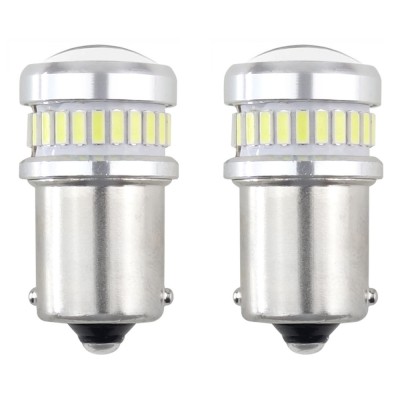 Bec pozitie ciresa auto tip LED Canbus, R5W, 12V-24V; BA15s, 24 LED SMD + 6 LED SMD 3030, 2 buc. AutoDrive ProParts foto