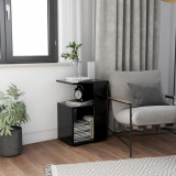 Masuta Laterala Neagra Gossi 36x30x56 cm Lemn compozit noptiera moderna