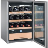 Vitrina pentru vin WKes 653, 38 L, Clasa E, Inox