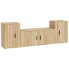 Set dulap TV, 3 piese, stejar sonoma, lemn prelucrat