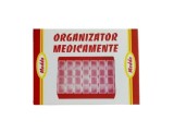 Organizer Medicamente Saptamanal MEDDO, 7 Zile, 4 Compartimente/Zi, Pastilier Portabil, Dozator Pilule, Cutie Medicamente
