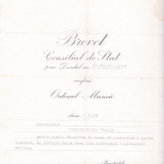 AMS# - BREVET ORDINUL MUNCII CL. III, 1964