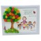 Tablou cu licheni in rama pentru Invatatoare Educatoare, Eventissimi, Personalizabil, Multicolor, 19 x 24 cm