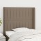 vidaXL Tăblie de pat cu aripioare gri taupe 93x16x118/128 cm textil 3119804