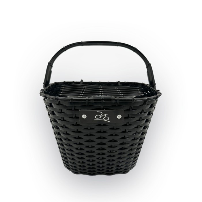 Cos fata biciclete &quot;Click&quot; sistem prindere pipa ghidon, culoare negru Cod:A258
