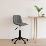 Cumpara ieftin Scaun de bucătărie pivotant, gri &icirc;nchis, catifea