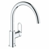 Cumpara ieftin Baterie Bucatarie Grohe Start Loop Cromat, Monocomanda, Pipa Fixa, Alama, Tehnologie SilkMove, QuickFix, Inaltime 332mm