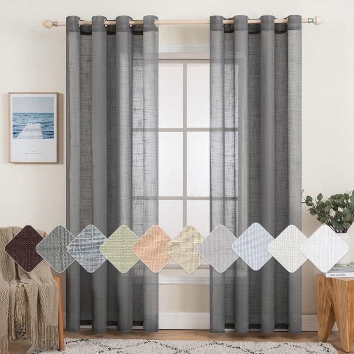 Set 2 Draperii 140 x 265 cm, Gri - CN