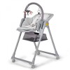 Scaun Masa Kinderkraft Lastree 2 in 1 Transformabil, Sezlong Bebelusi, Reglabil, Piele Eco, Cos Depozitare, Roti, Grey