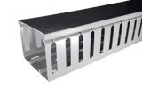 Canal cablu perforat slitat Elettrocanali 80x40mm gri pentru circuite electrice