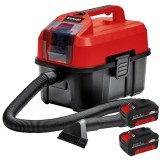 Einhell TE-VC 18/10 Li PXC + Twinpack - Aspirator 90 mbar + Set 2 acumulatori Li-Ion 18 V 4 Ah