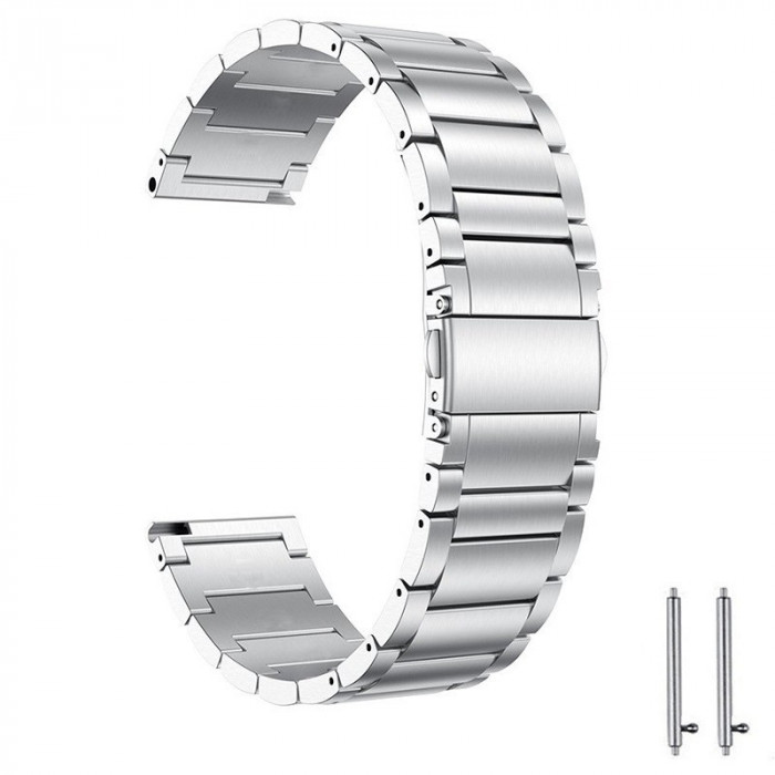 Curea din metal, compatibila Xiaomi Amazfit GTS 3, telescoape Quick Release, Silver