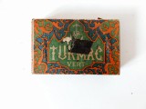 Turmac Vert cutie veche tigari, tabla, Turkish Macedonian Tobacco Co