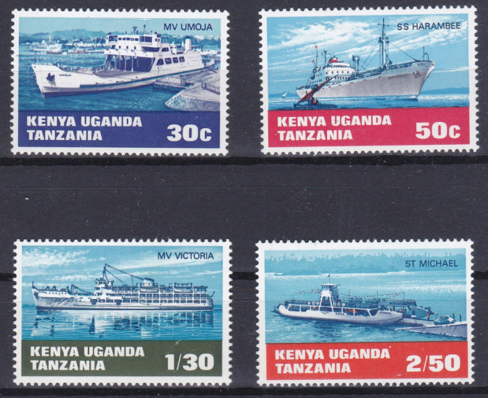 DB1 KUT Vapoare 1969 Kenya Uganda Tanzania 4 v. MNH