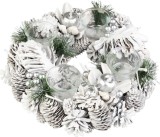 Veniec MagicHome Vianoce, adventn&yacute;, biely, 32 cm
