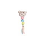 Jucarie pentru caini, cap de urs+3 bilute, 25 cm