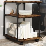 Cumpara ieftin Suport imprimantă 3 niveluri stejar fumuriu 43x48x64 cm lemn