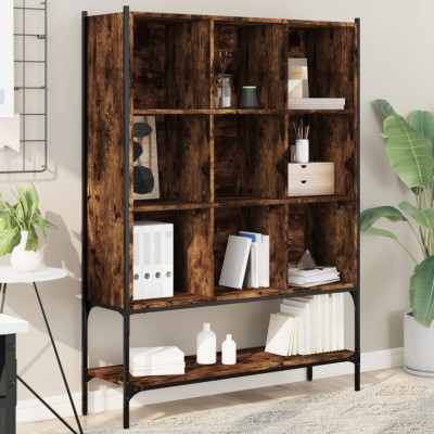 vidaXL Bibliotecă, stejar fumuriu, 102x30x141,5 cm, lemn prelucrat foto