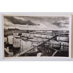 REZERVOARE IN PORTUL CONSTANTA , VEDERE DE ANSAMBLU , FOTOGRAFIE TIP CARTE POSTALA , INTERBELICA