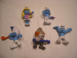 Strumfi, smurfs - 5 figurine mari strumf din cauciuc - set 1